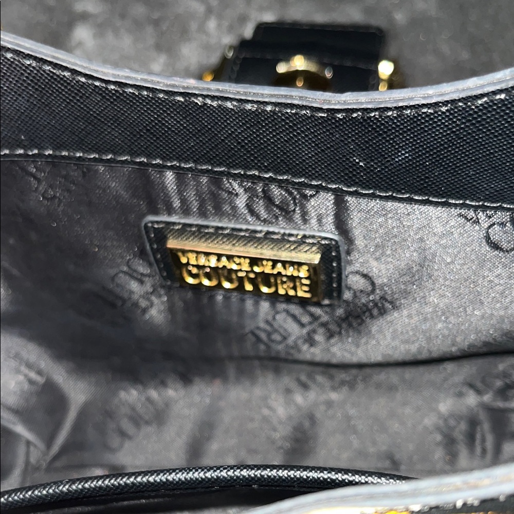 Versace Jeans Couture Black and Gold Shoulder Bag - Picture 3 of 4